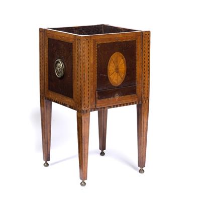 Lot 8 - Mahogany and satinwood small cellarette