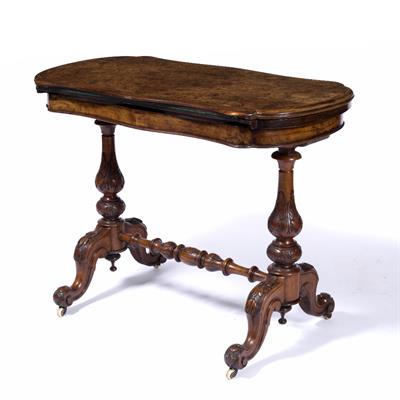 Lot 15 - Walnut fold over games table