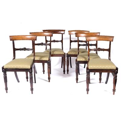 Lot 16 - Set of six rosewood dining chairs