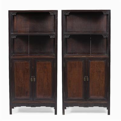 Lot 30 - Pair of Chinese hardwood cabinets