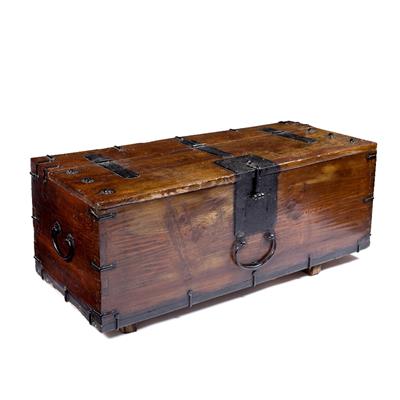Lot 32 - Iron bound chest
