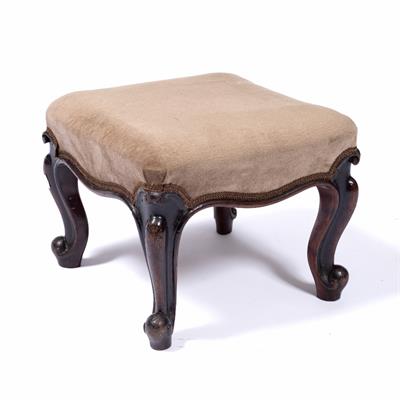 Lot 35 - Mahogany framed footstool