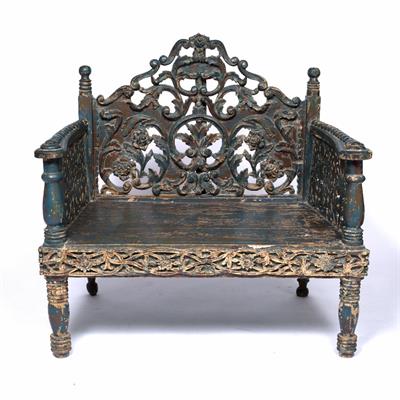 Lot 40 - Large painted armchair