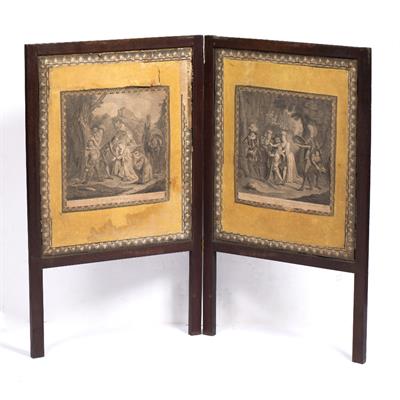 Lot 54 - Mahogany folding screen