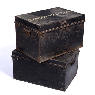 Lot 55 - Two old tin trunks