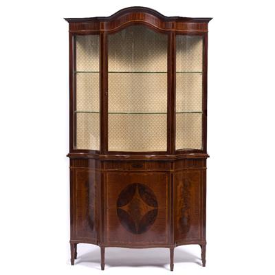 Lot 82 - Mahogany and inlaid Sheraton style display case