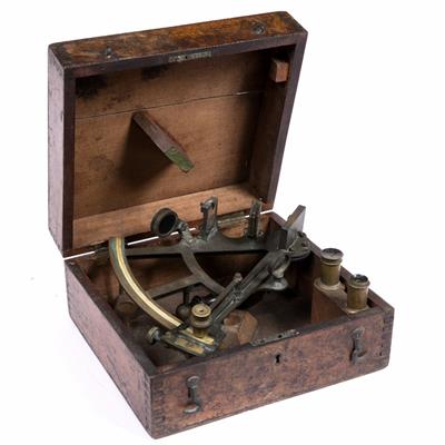 Lot 90 - Brass sextant
