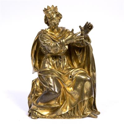 Lot 96 - Gilt bronze figure of King David