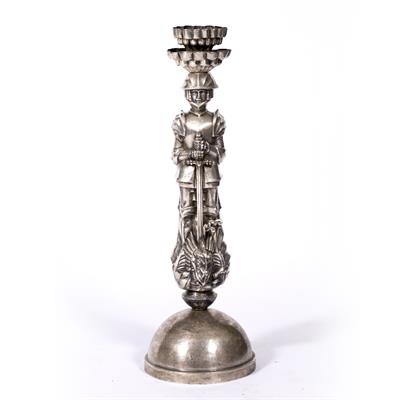 Lot 113 - Silvered-Metal lamp base
