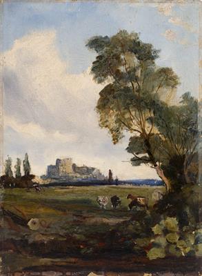 Lot 184 - Landscape with cattle