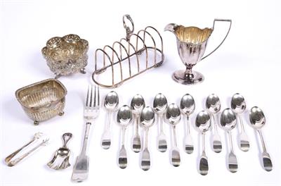 Lot 246 - Small quantity of miscellaneous silver and plated wares