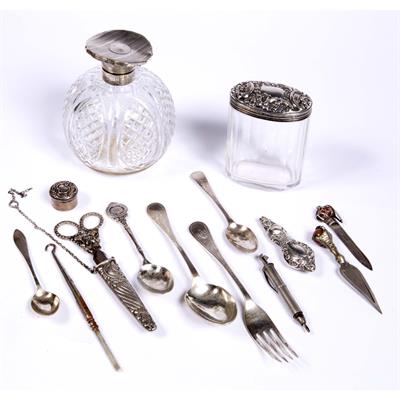 Lot 248 - Cut glass perfume bottle