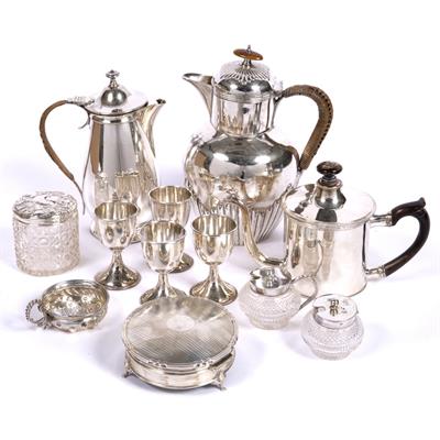 Lot 258 - Small collection of various silver and plated wares