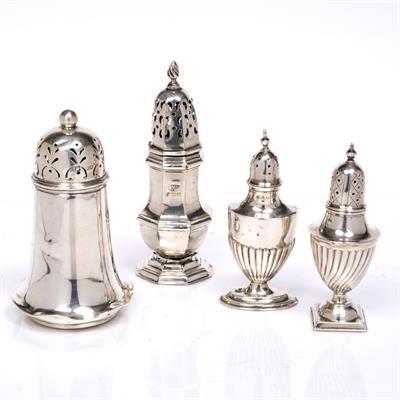 Lot 267 - Collection of four various silver condiments