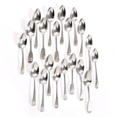Lot 286 - Collection of various silver dessert spoons
