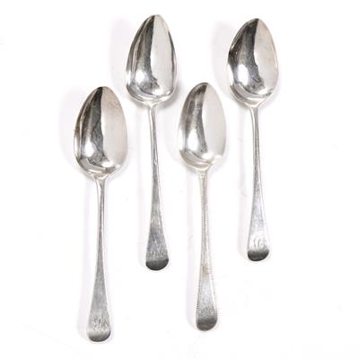 Lot 287 - Collection of four silver table spoons