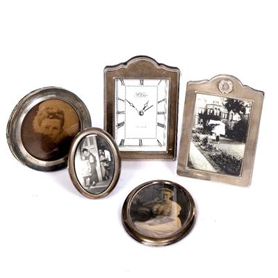 Lot 307 - Silver mounted mantel clock
