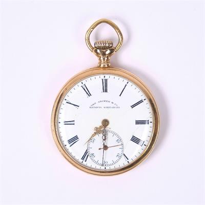 Lot 318 - 14ct gold pocket watch by Zenith