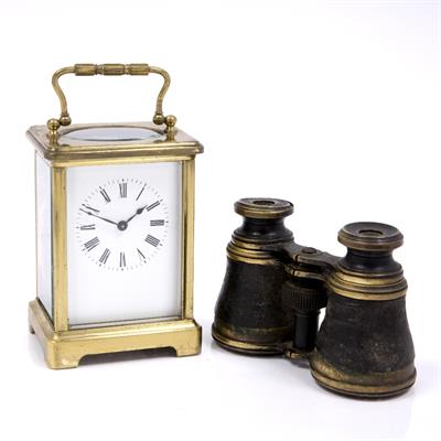 Lot 322 - Brass carriage clock