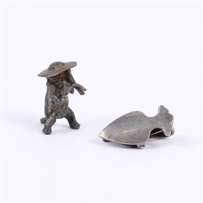 Lot 326 - Small cast figure of an elephant