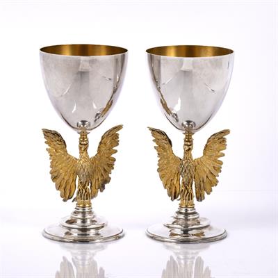 Lot 362 - Two silver goblets