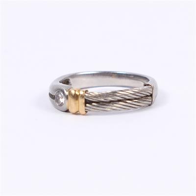 Lot 365 - Platinum band of stylised form