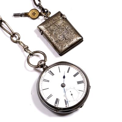 Lot 375 - Silver pocket watch