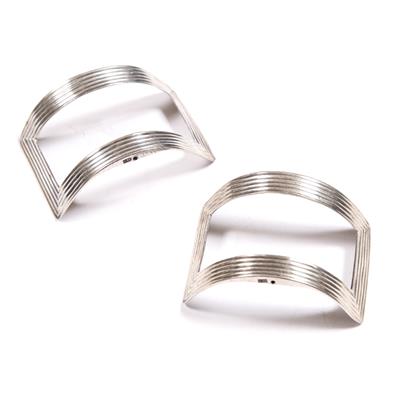 Lot 389 - Pair of Georgian silver shoe buckles