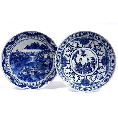 Lot 414 - Blue and white charger
