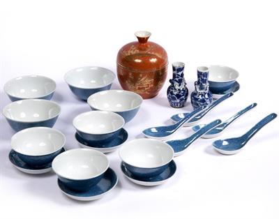Lot 425 - Collection of Chinese robins egg glaze porcelain