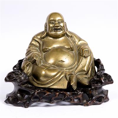 Lot 429 - Chinese bronze seated putai