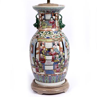 Lot 432 - Canton porcelain vase