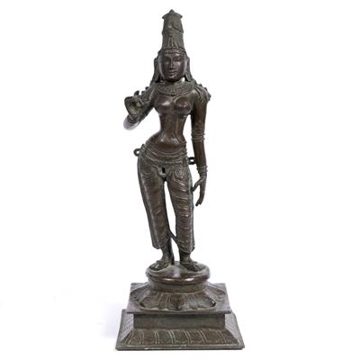 Lot 433 - Indian bronze model of a standing Shiva