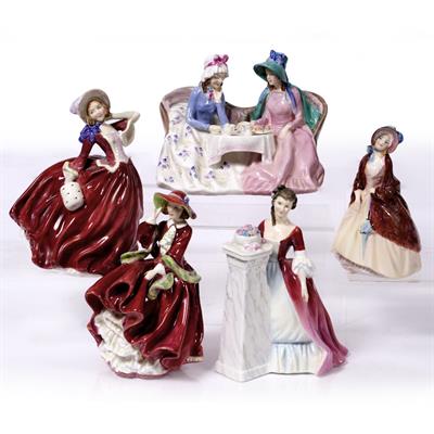 Lot 488 - Group of five Royal Doulton figures