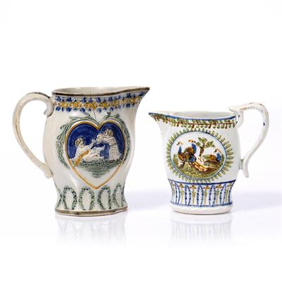 Lot 494 - Two Prattware jugs