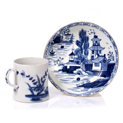Lot 510 - English underglazed coffee can