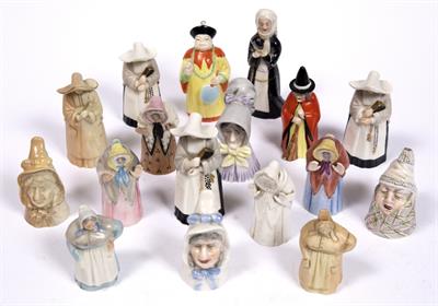 Lot 517 - Sixteen Royal Worcester candle snuffers