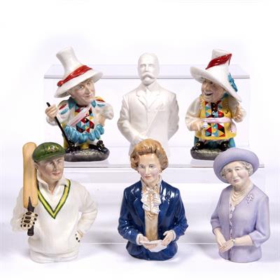 Lot 518 - Six Bronte figures as Candle Snuffers