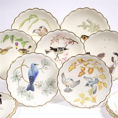 Lot 519 - Set of Twelve Royal Worcester dessert plates designed and modelled by Dorothy Doughty