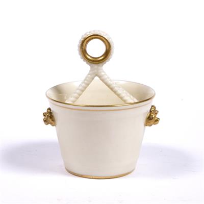 Lot 522 - Royal Worcester rope handled vase