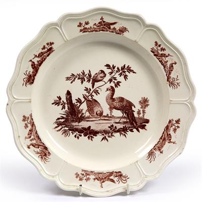 Lot 529 - Wedgewood creamware plate