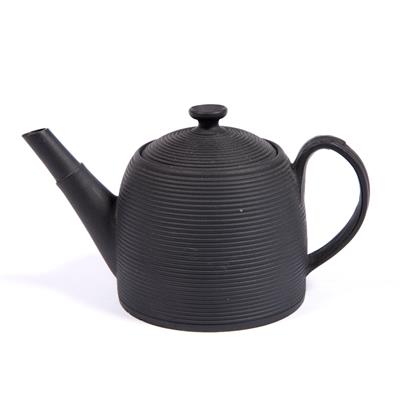 Lot 534 - Black basalt teapot and cover