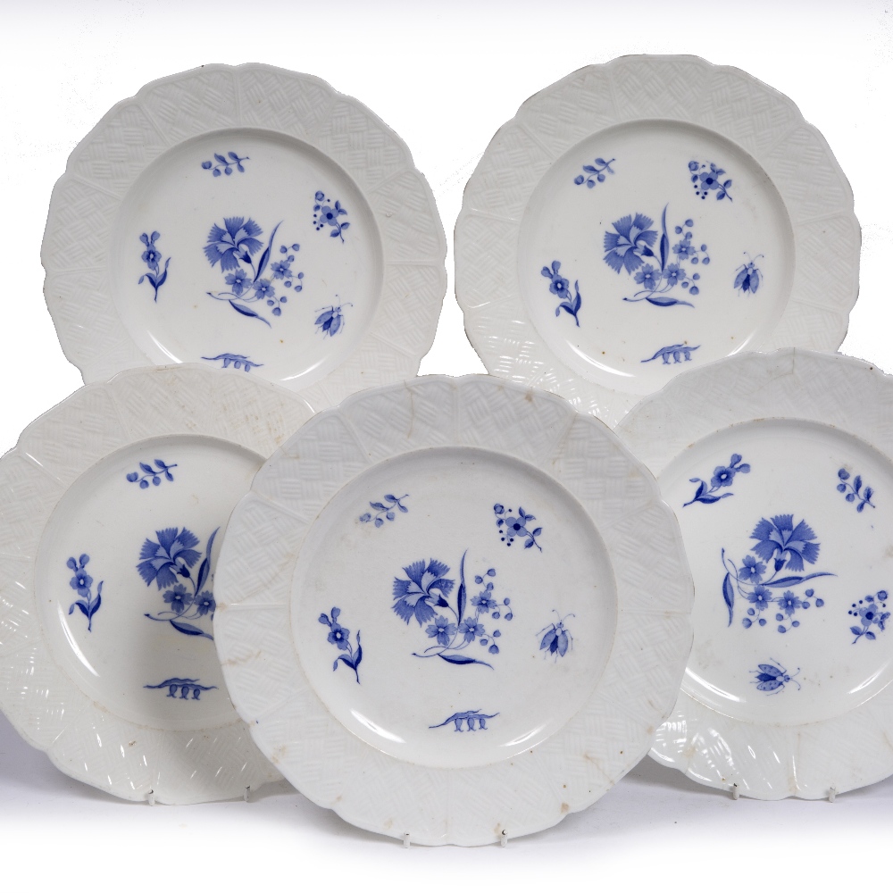 Lot 576 - Set of five French dinner plates