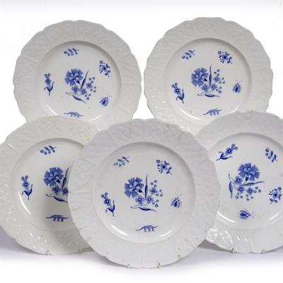 Lot 576 - Set of five French dinner plates