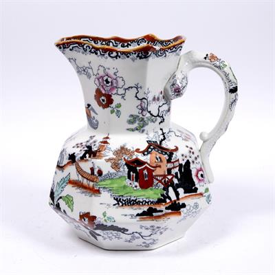 Lot 602 - Ironstone octagonal jug