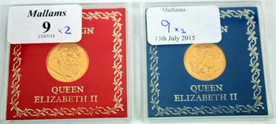Lot 9 - TWO QUEEN ELIZABETH II GOLD SOVEREIGNS