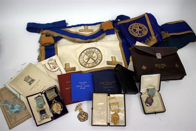 Lot 14 - A QUANTITY OF EAST LANCASHIRE MASONIC RELATED ITEMS to include medals and literature