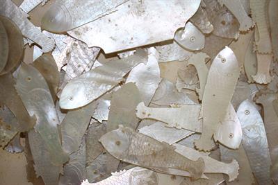 Lot 56A - A QUANTITY OF CHINESE MOTHER OF PEARL GAMING COUNTERS in the form of fish