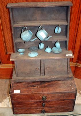 Lot 114 - A MINIATURE PINE DRESSER