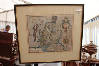 Lot 144 - A HAND COLOURED MAP OF SCOTLAND by Hole
